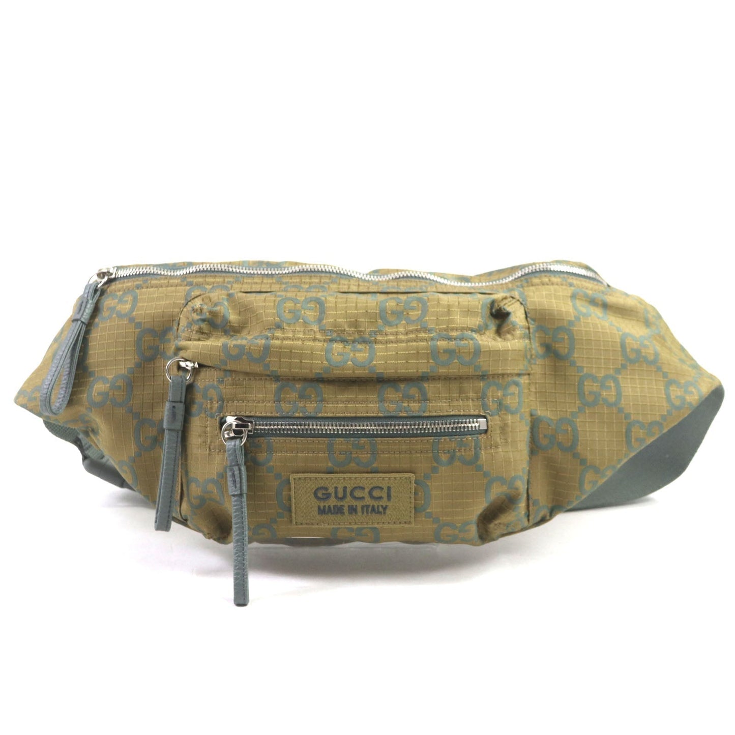 GUCCI Waist bag 792287 Nylon khaki GG Ripstop Belt Bag