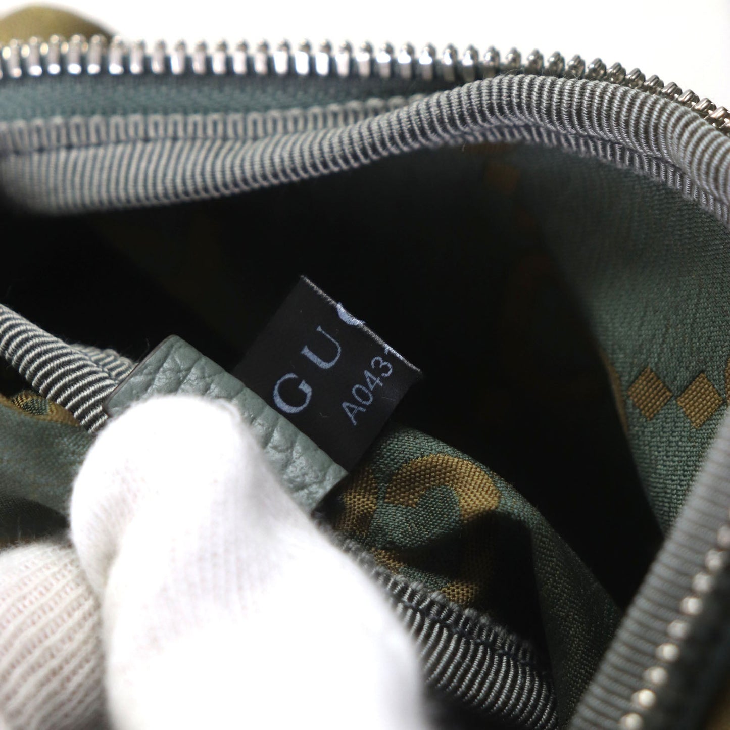 GUCCI Waist bag 792287 Nylon khaki GG Ripstop Belt Bag