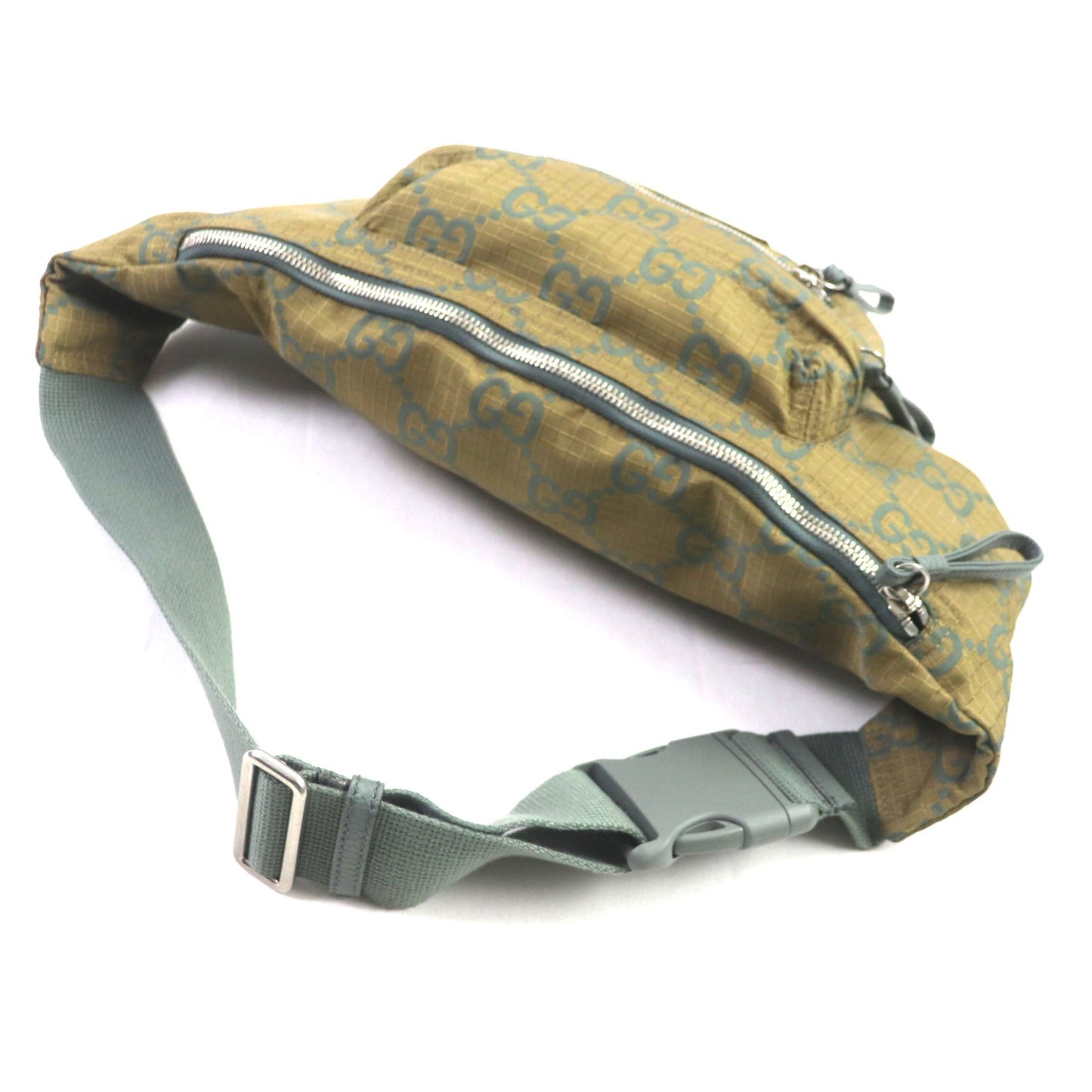 GUCCI Waist bag 792287 Nylon khaki GG Ripstop Belt Bag