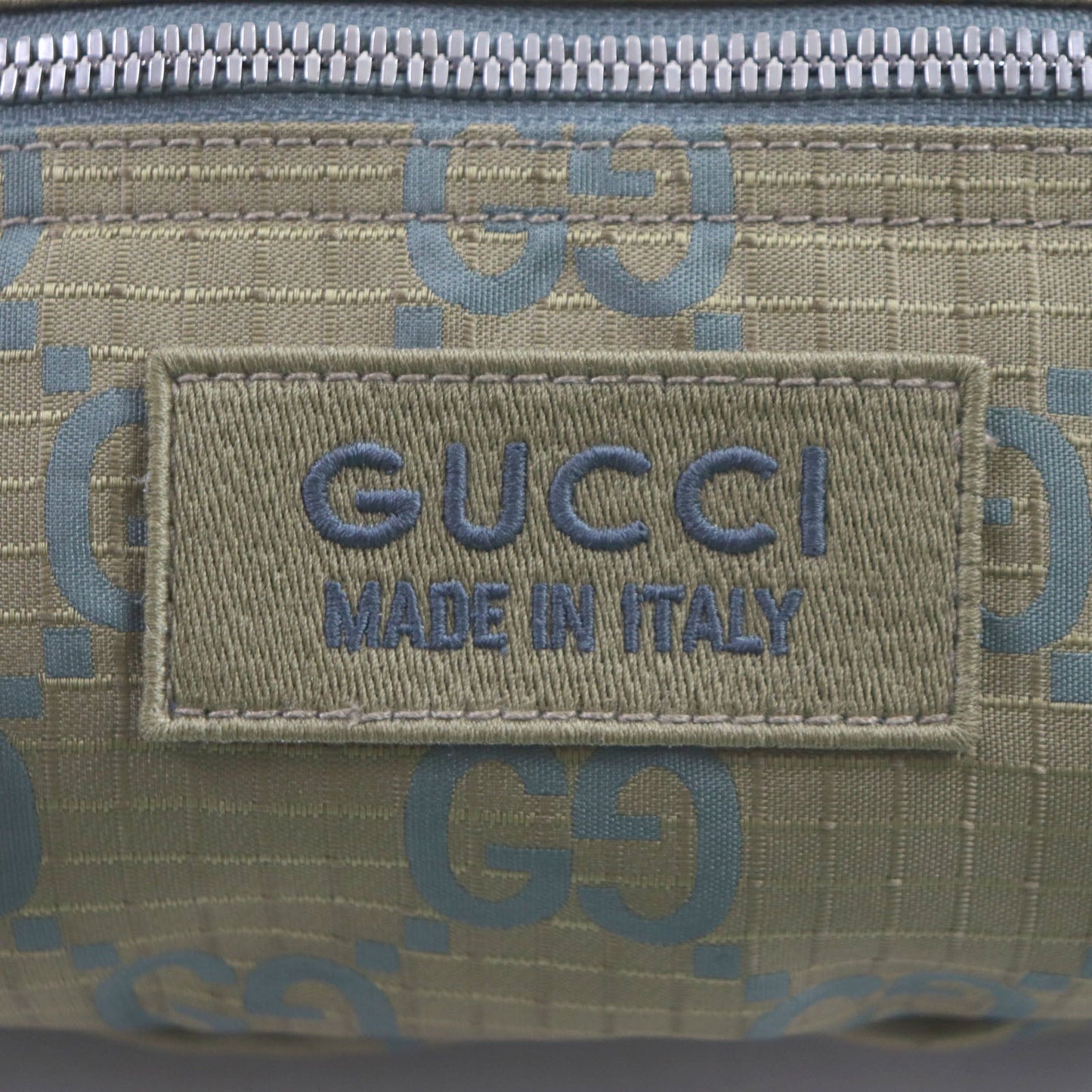 GUCCI Waist bag 792287 Nylon khaki GG Ripstop Belt Bag