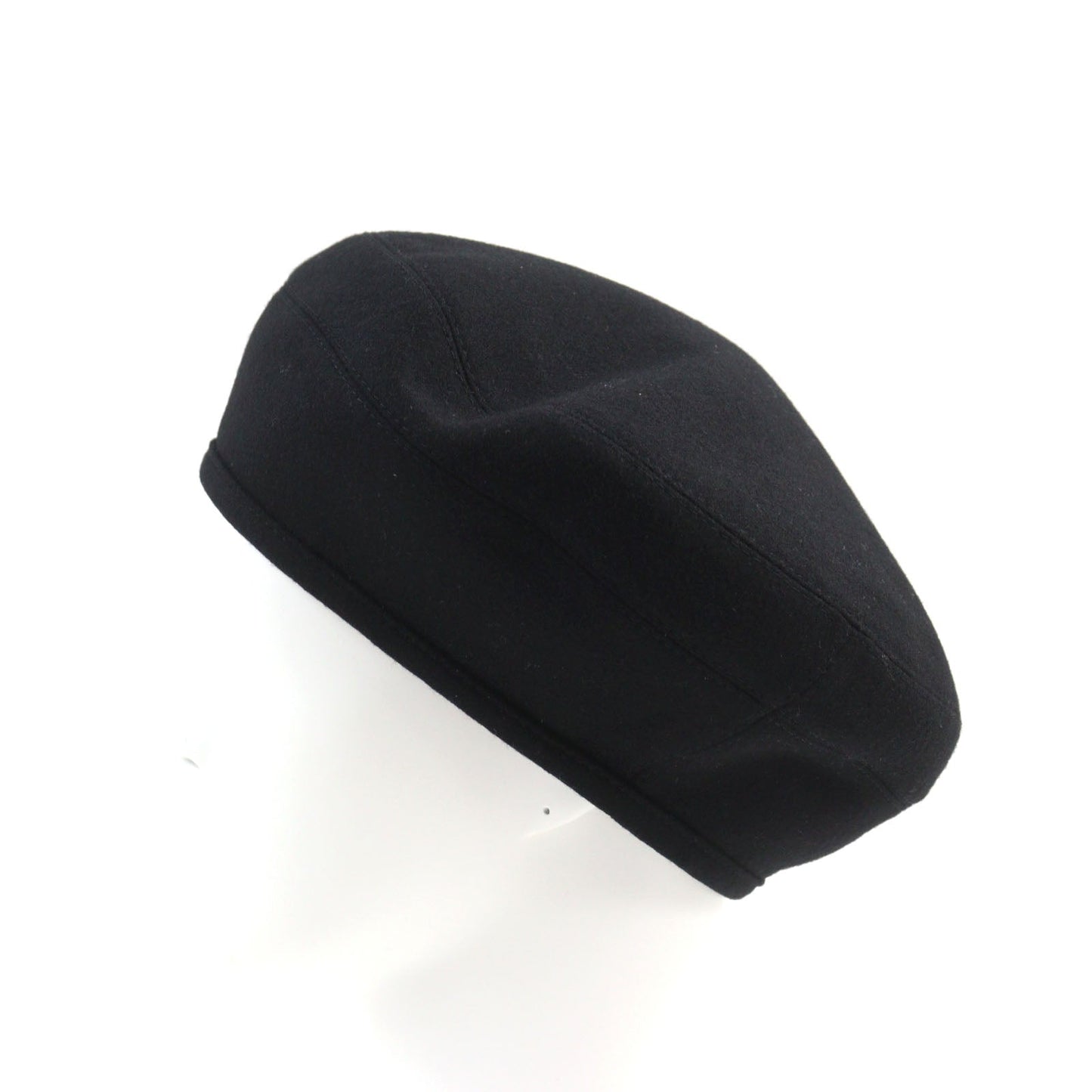 HERMES beret cashmere black Saint Honoré 58