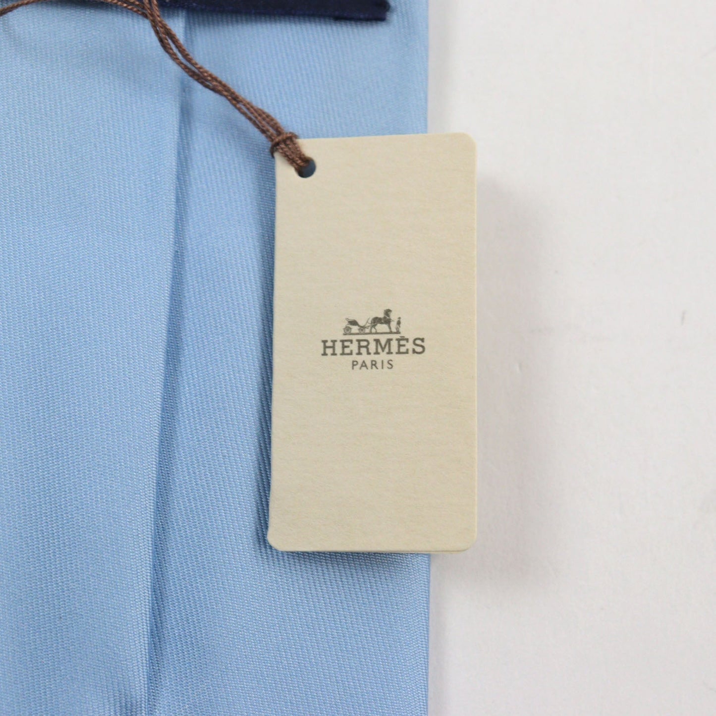 HERMES tie silk Light blue type Quincaillerie Shuffle