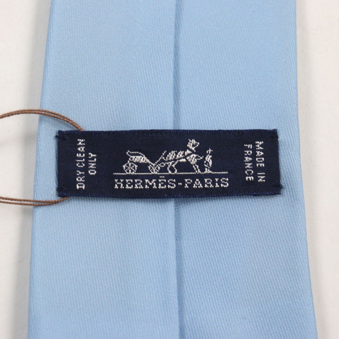 HERMES tie silk Light blue type Quincaillerie Shuffle