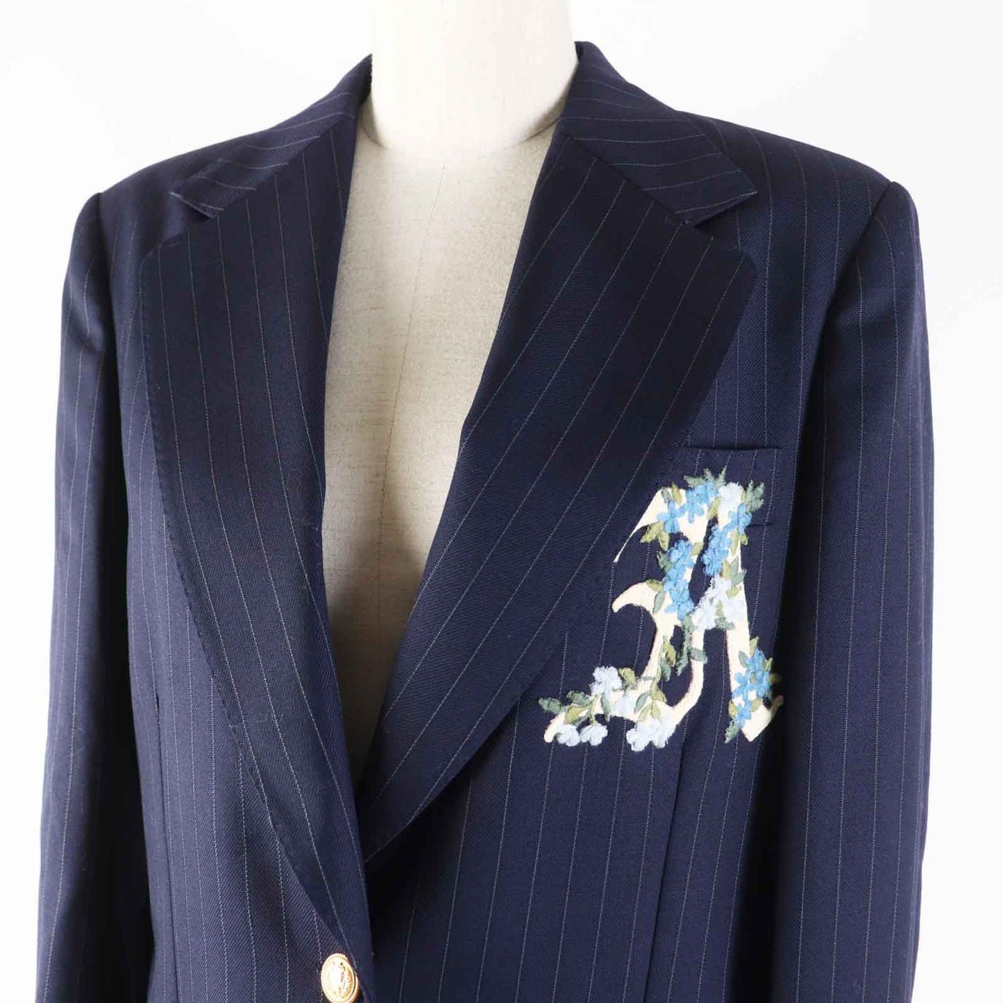 GUCCI Jacket 616459 wool Navy 40