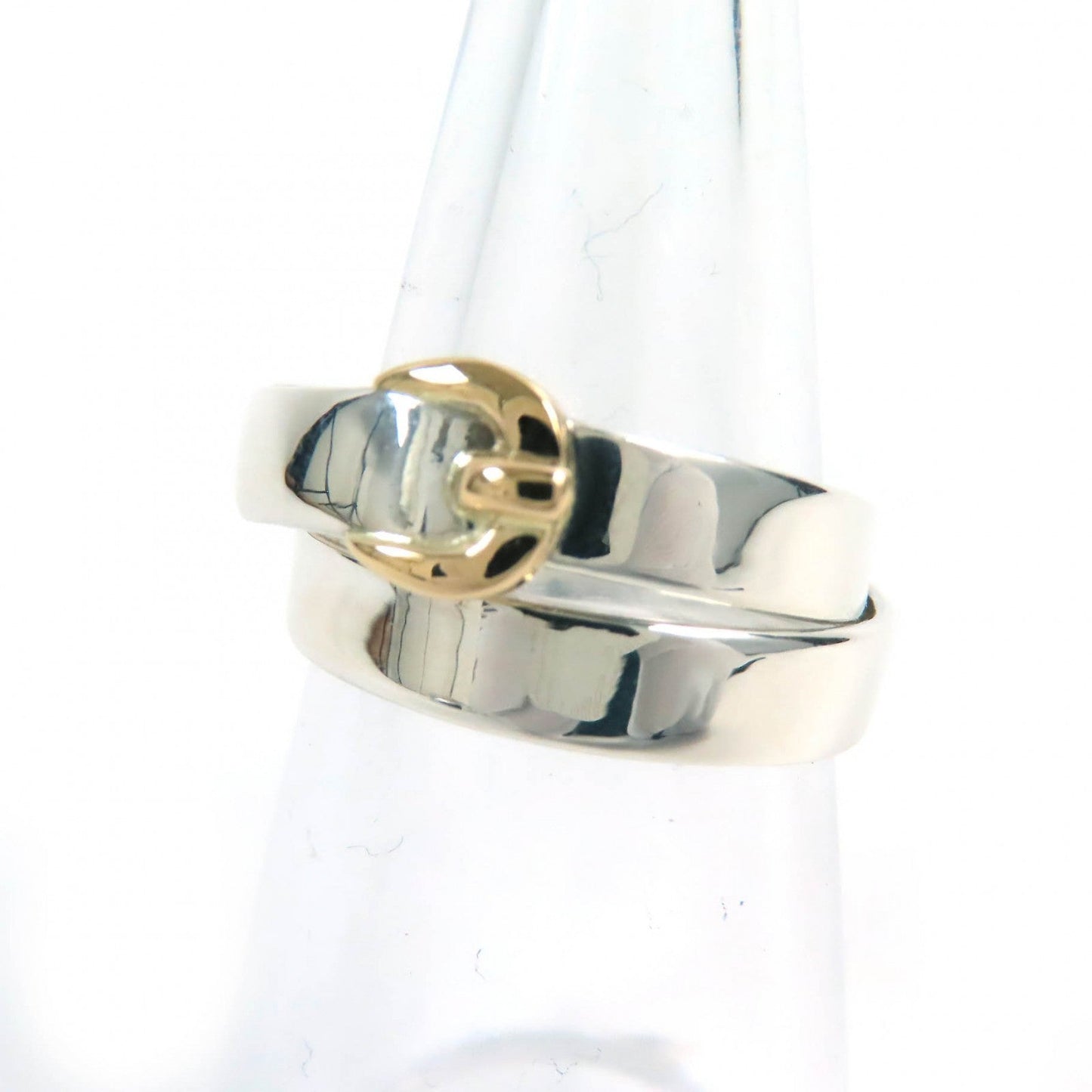 HERMES Ring SV925 Silver gold Double true