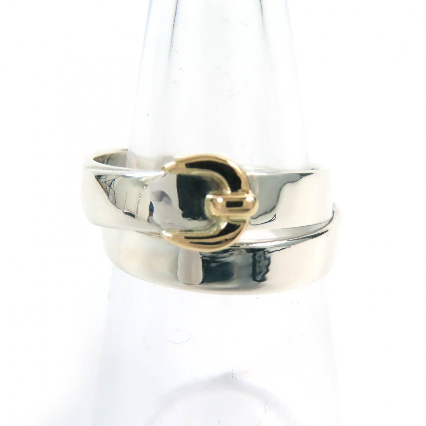 HERMES Ring SV925 Silver gold Double true