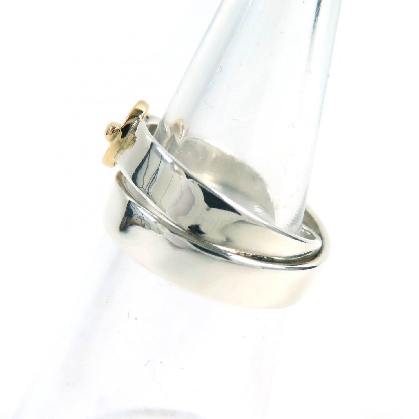 HERMES Ring SV925 Silver gold Double true
