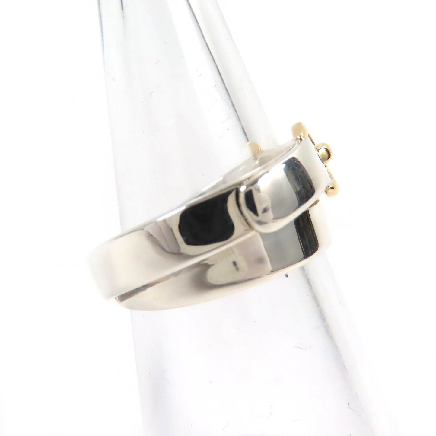 HERMES Ring SV925 Silver gold Double true