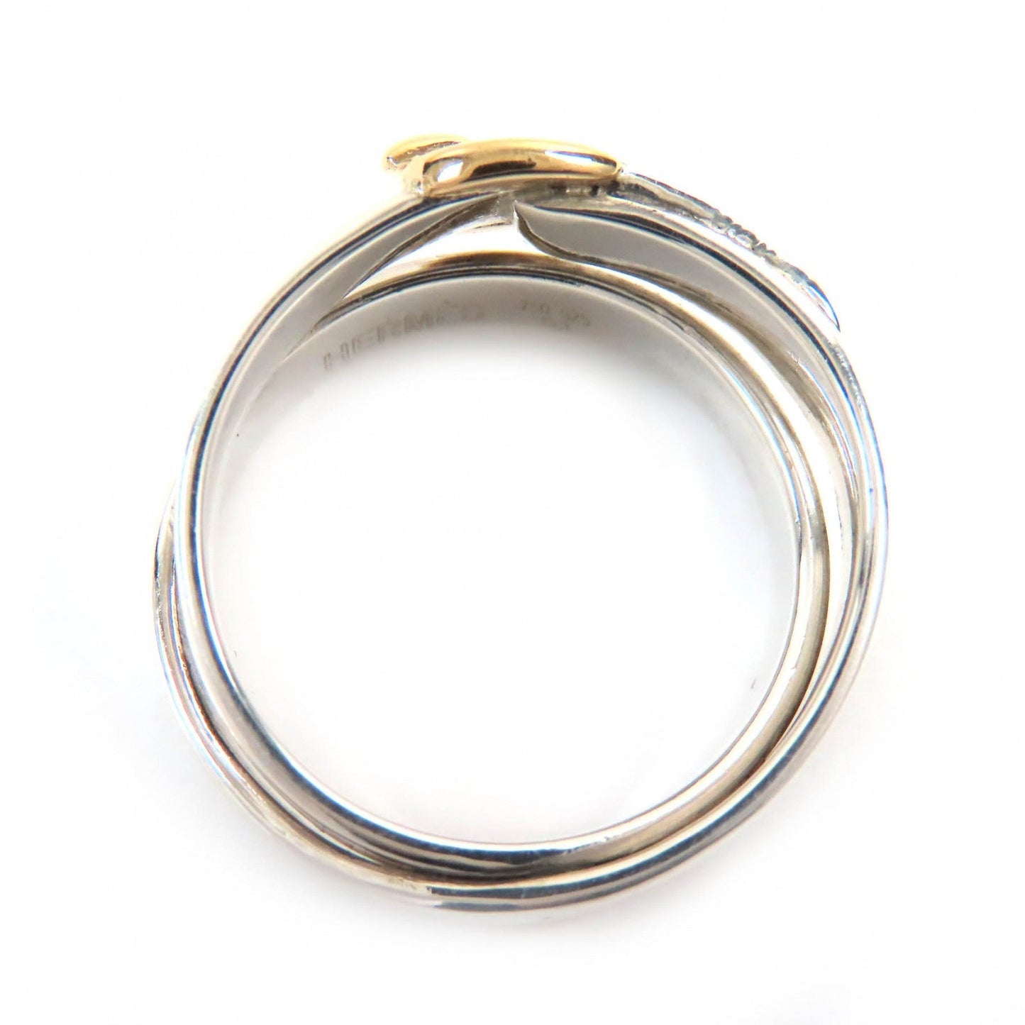 HERMES Ring SV925 Silver gold Double true