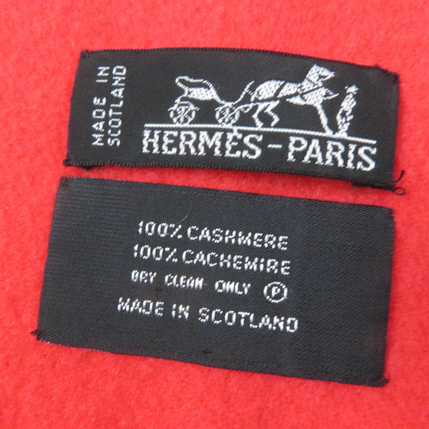 HERMES Stall cashmere Red type