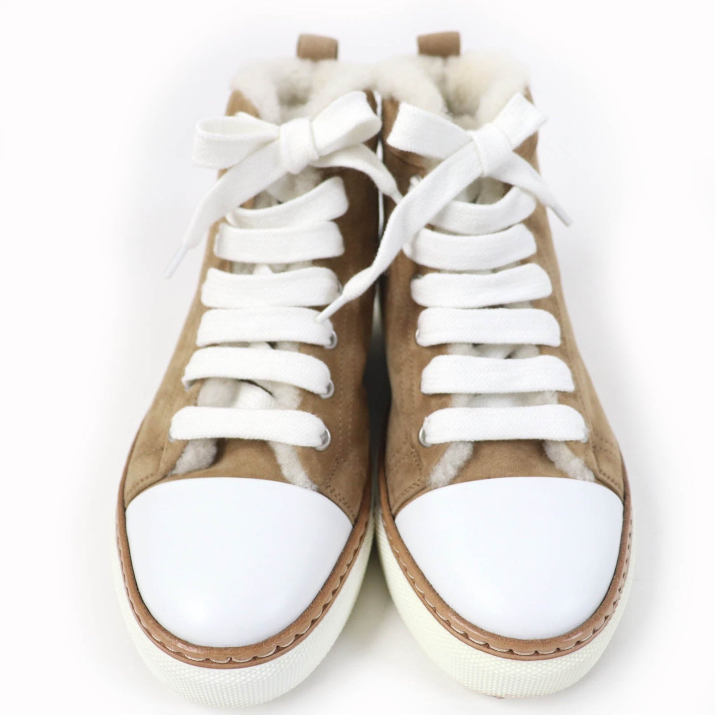 HERMES High cut sneakers Mouton light brown Jimmy 35.5
