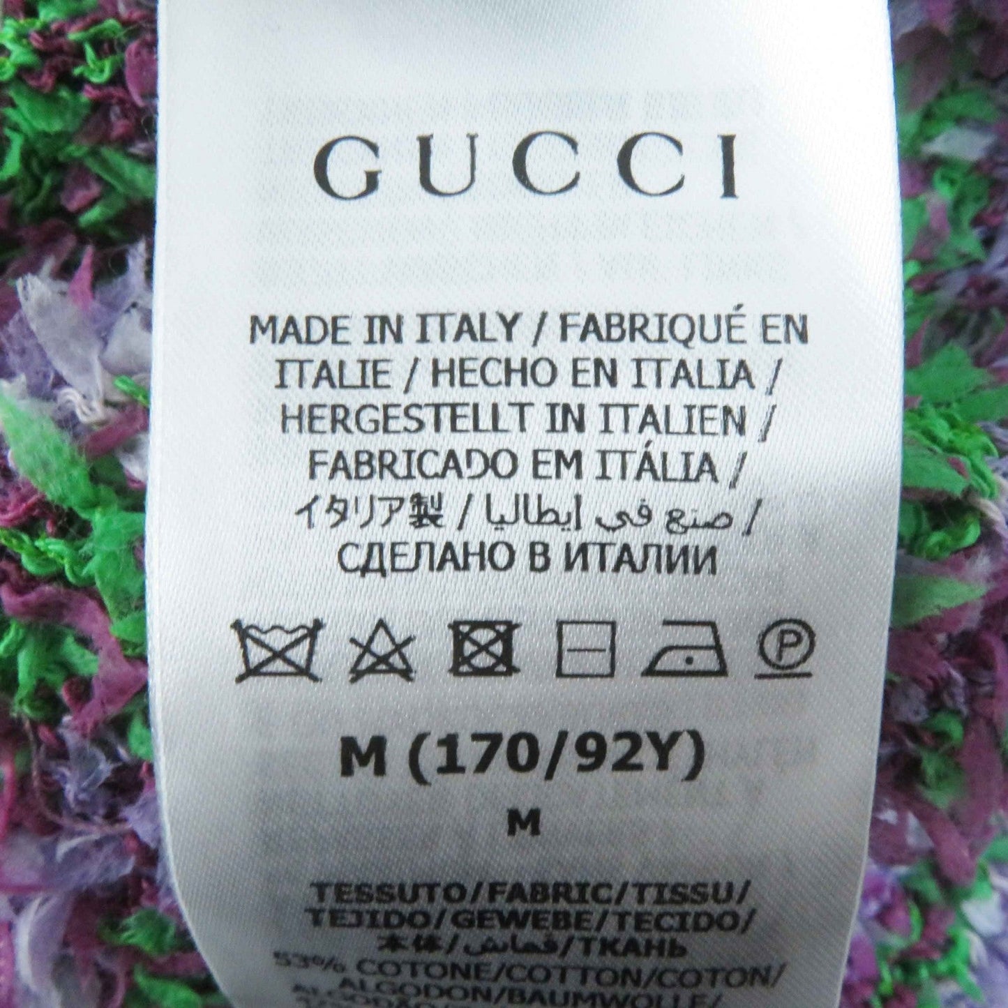 GUCCI knit 695796 cotton Purple green M
