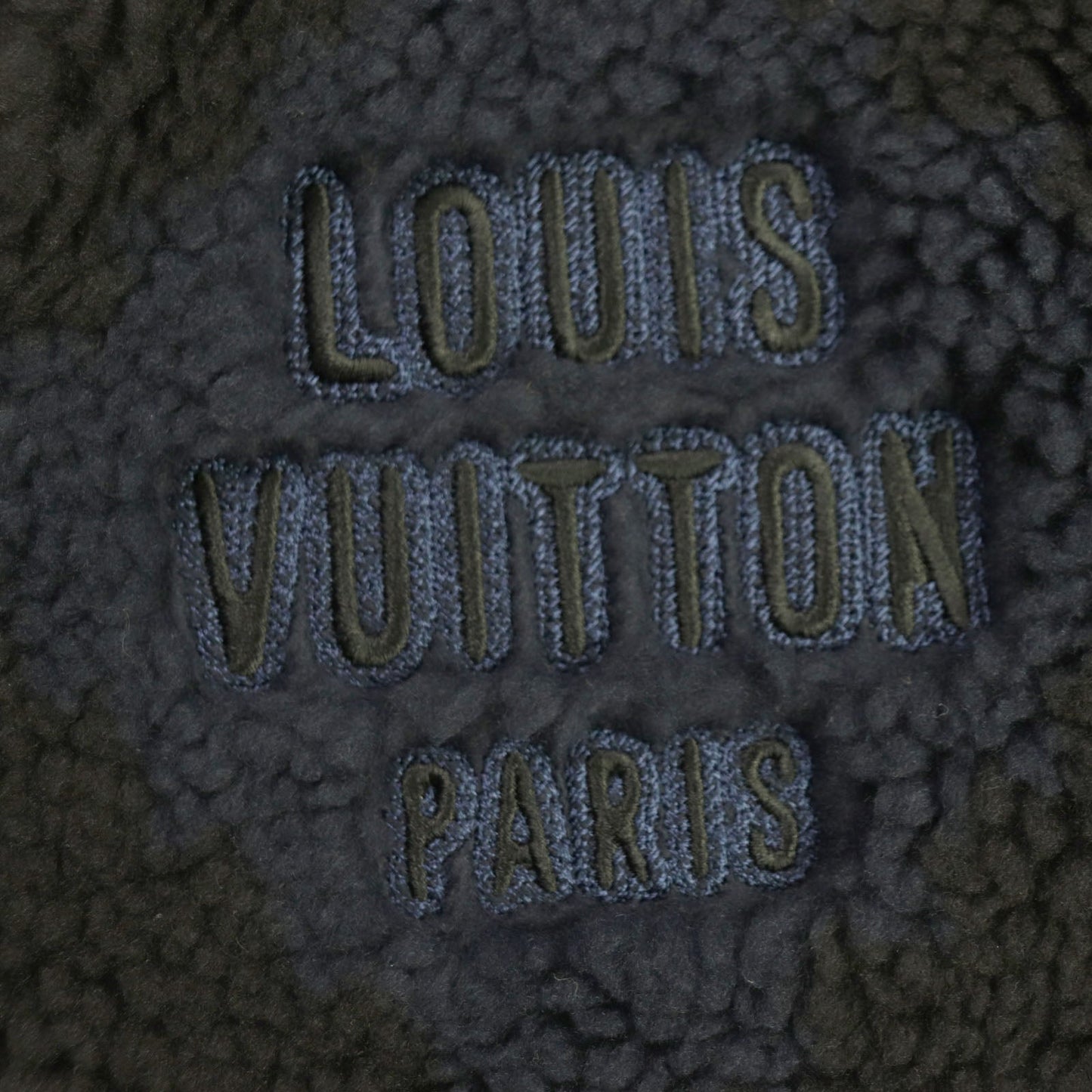 LOUIS VUITTON Blouson HMY04W polyester Navy black Jacquard Damier M