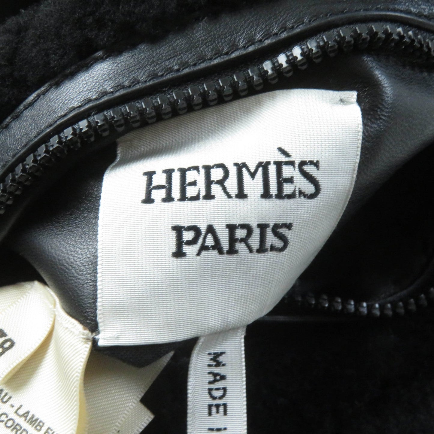 HERMES Best 4H1233DF Lamb leather black 38