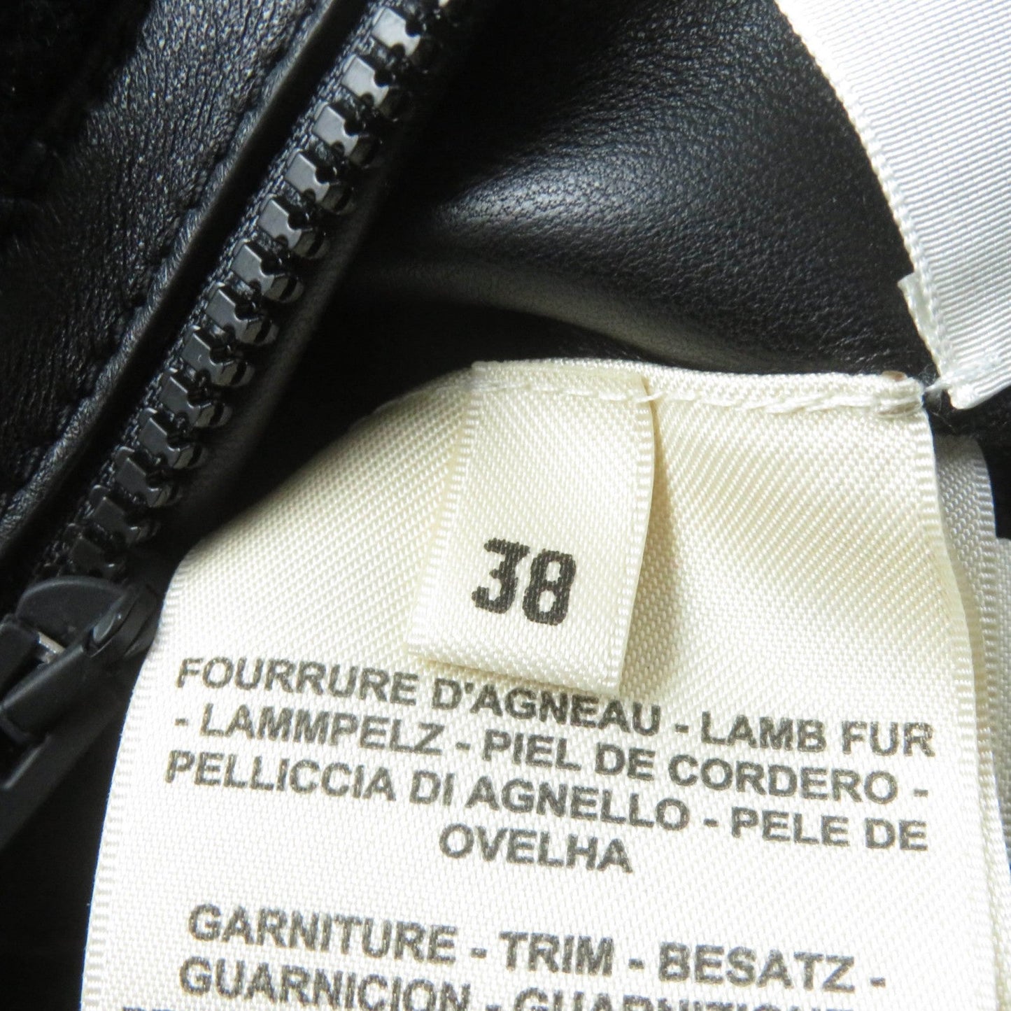 HERMES Best 4H1233DF Lamb leather black 38