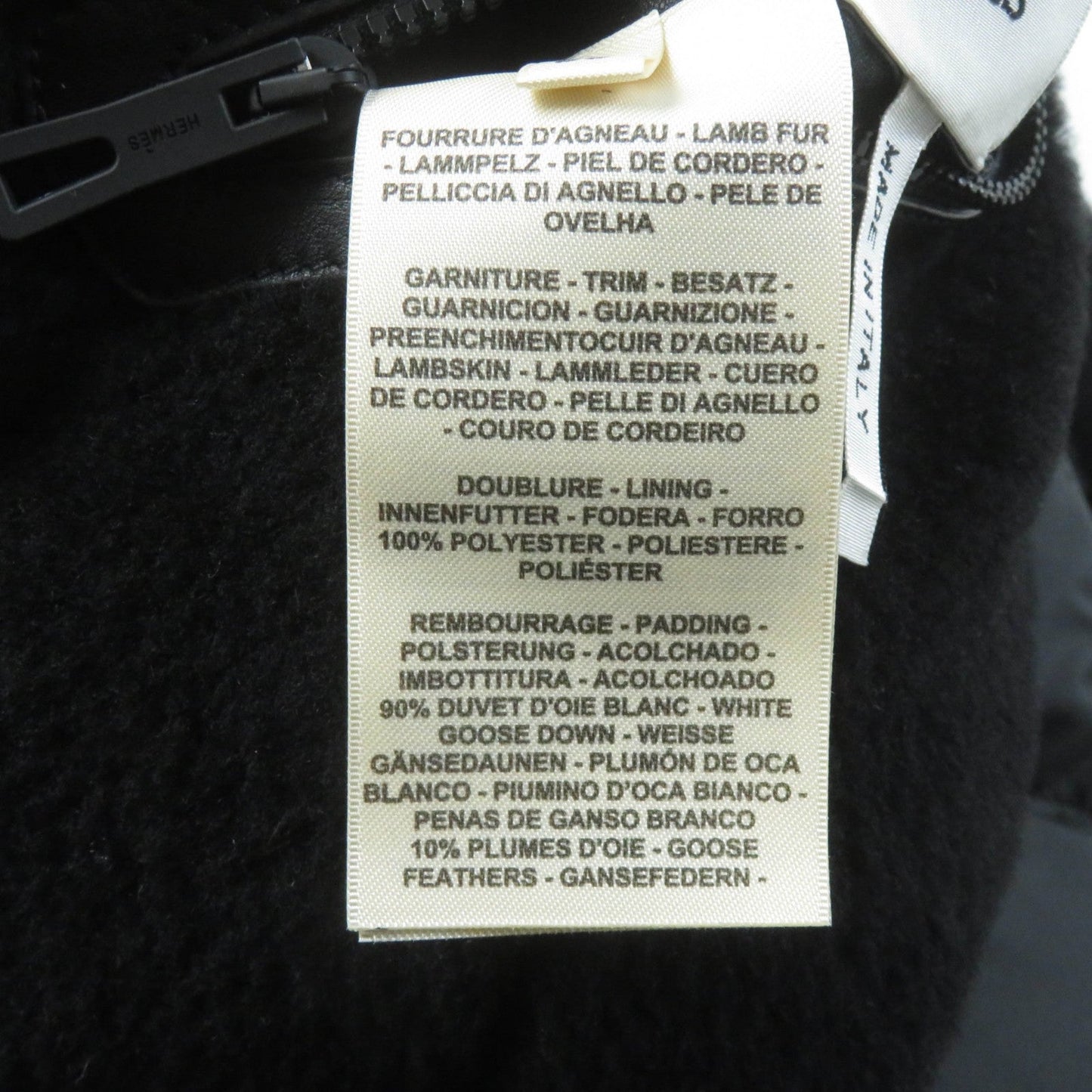 HERMES Best 4H1233DF Lamb leather black 38