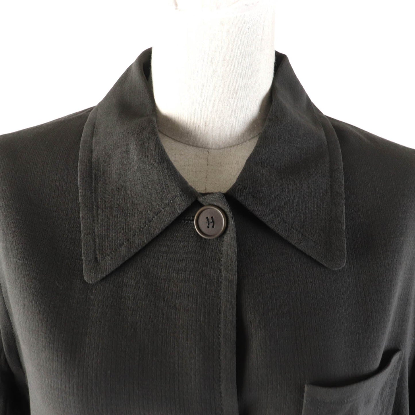 HERMES Jacket wool khaki 34