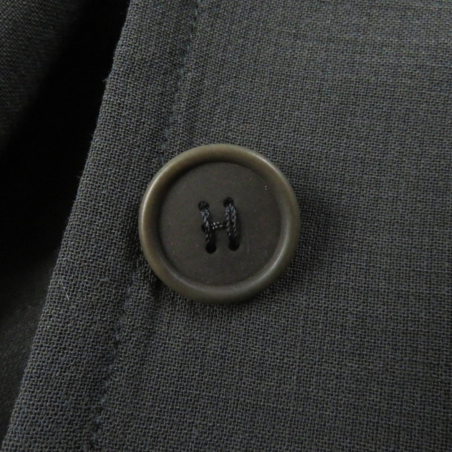 HERMES Jacket wool khaki 34