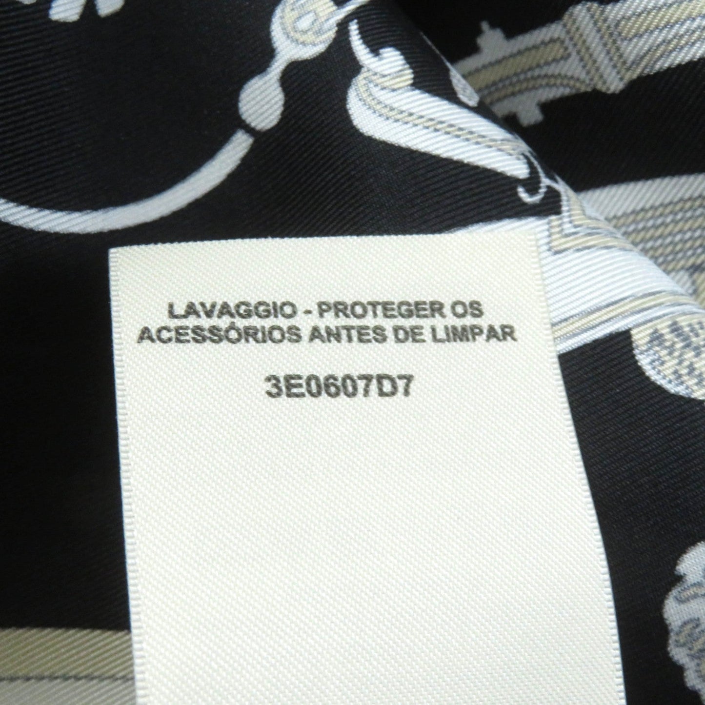 HERMES Long sleeve shirt 3E0607D7 silk Beige black EX LIBRIS 40