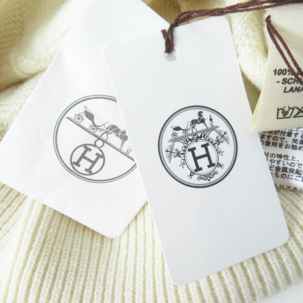 HERMES knit 3H2617D4 wool Ivory 36