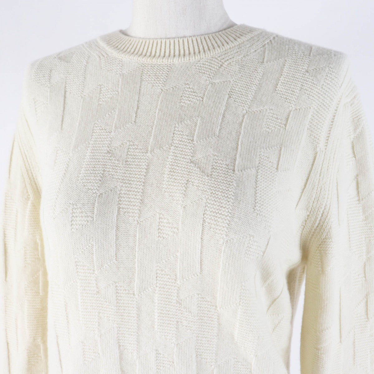 HERMES knit 3H2617D4 wool Ivory 36