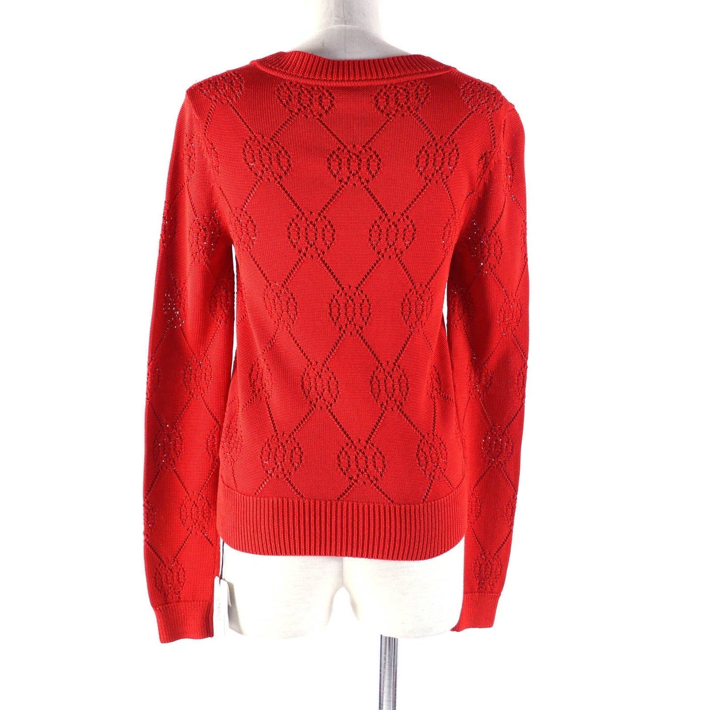 HERMES cardigan 2E2710DA Rayon Orange 34