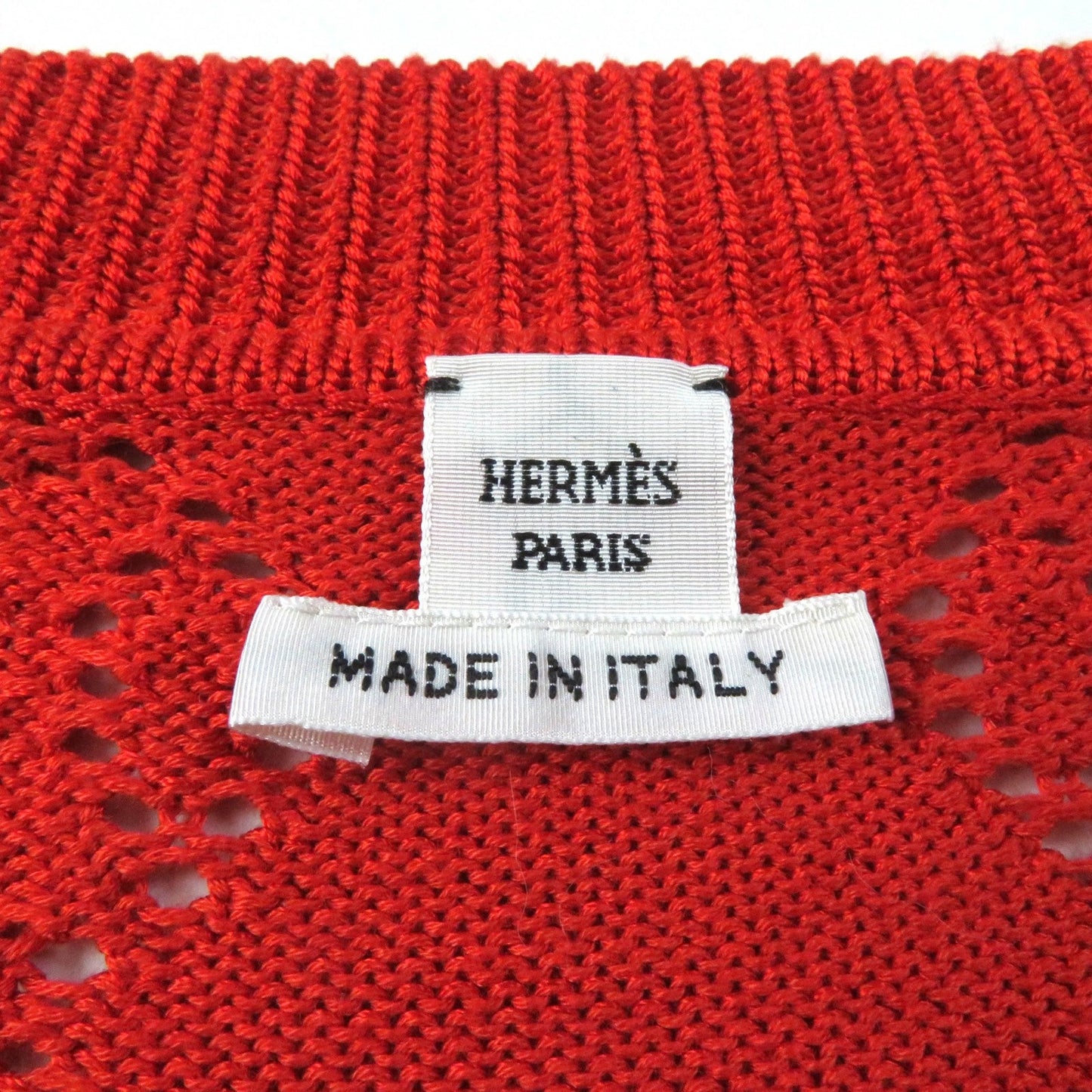 HERMES cardigan 2E2710DA Rayon Orange 34