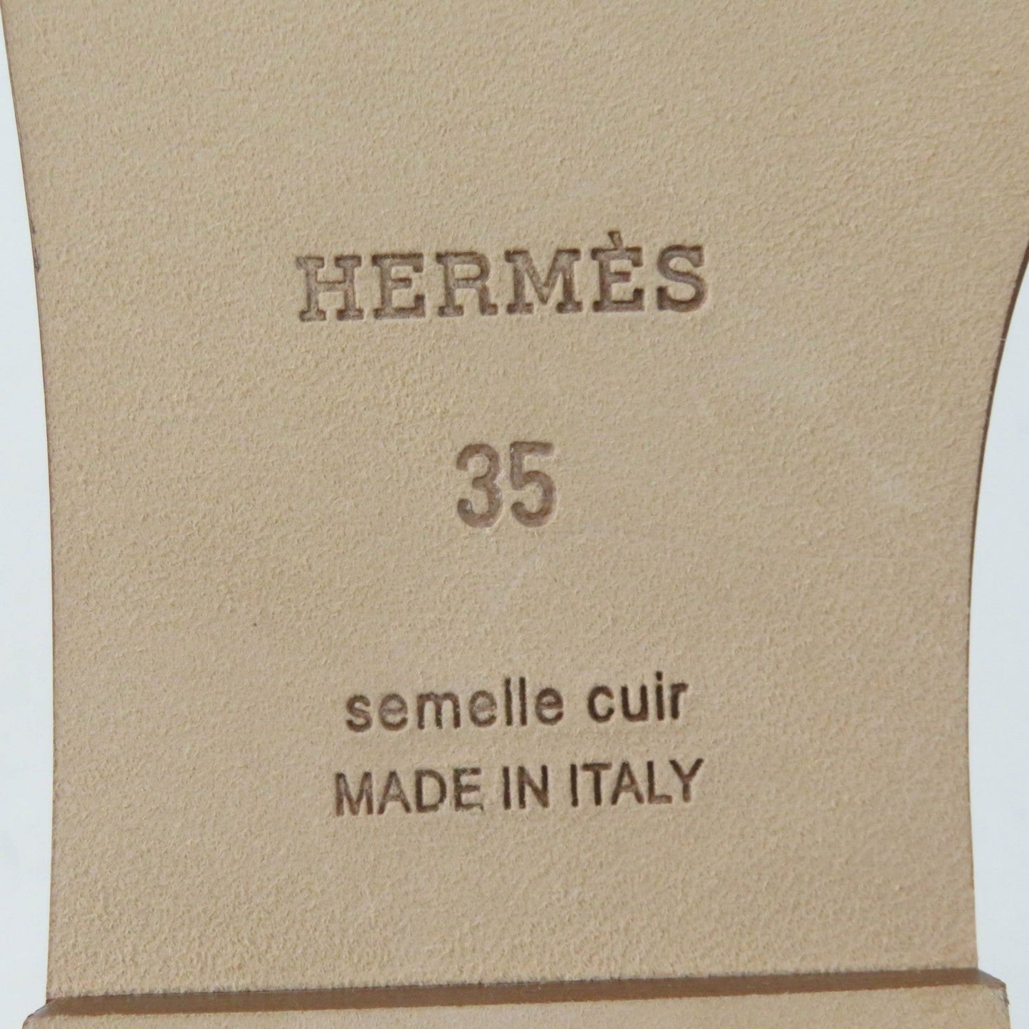 HERMES Sandals denim Indigo Oran 35