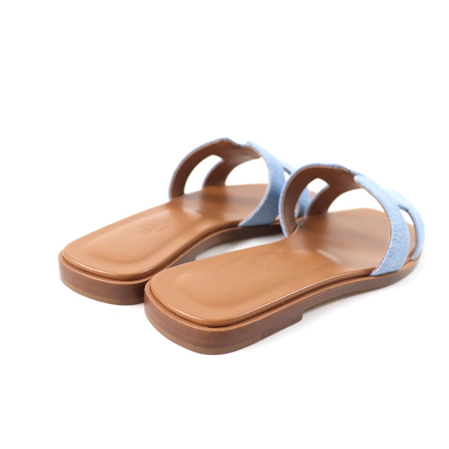 HERMES Sandals denim Indigo Oran 35