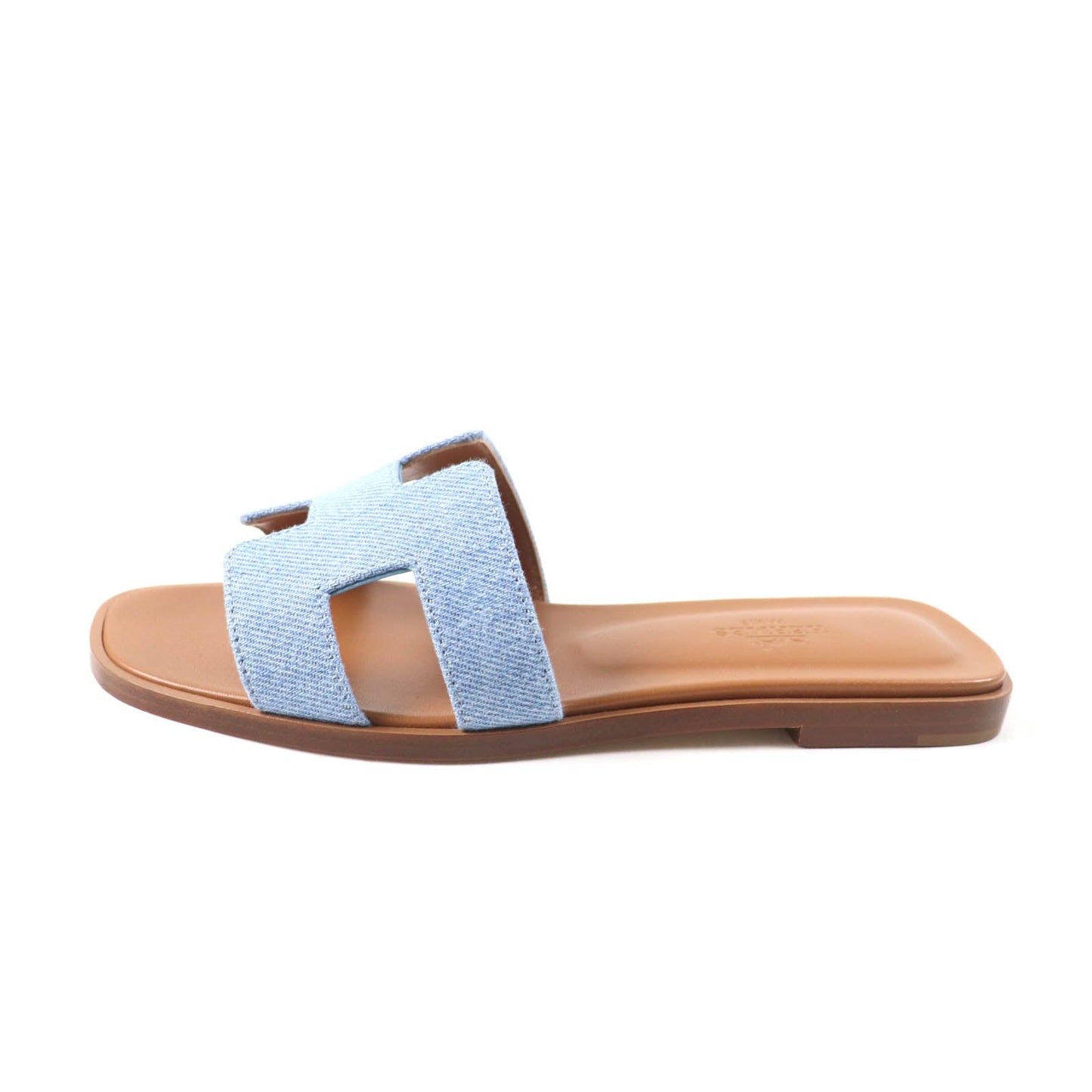 HERMES Sandals denim Indigo Oran 35