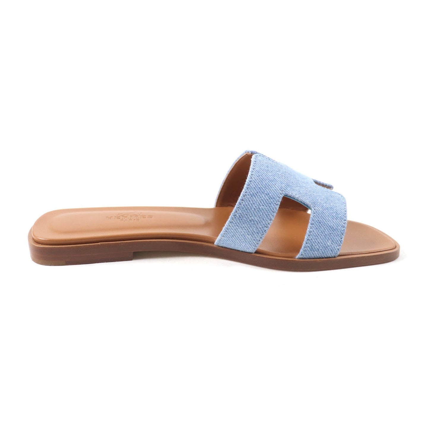 HERMES Sandals denim Indigo Oran 35