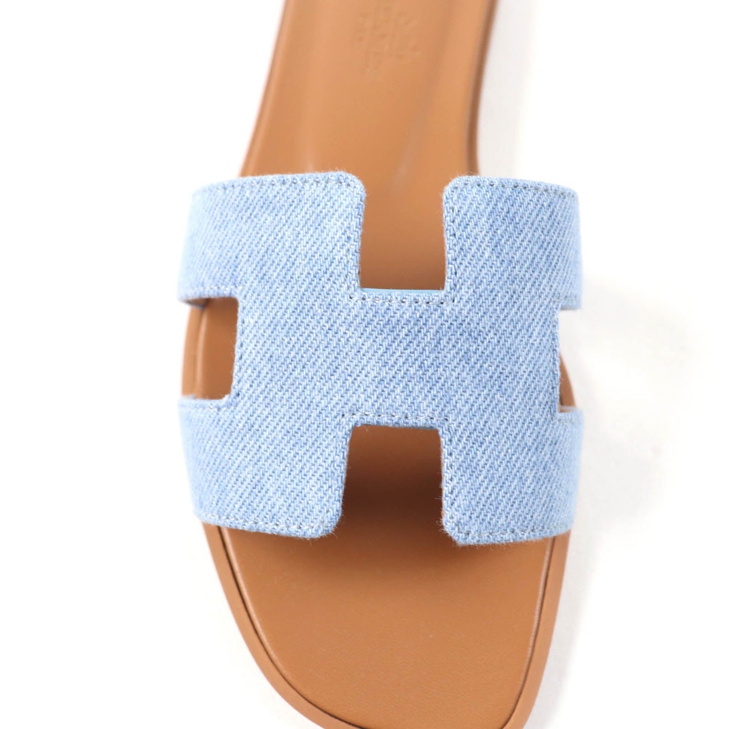 HERMES Sandals denim Indigo Oran 35