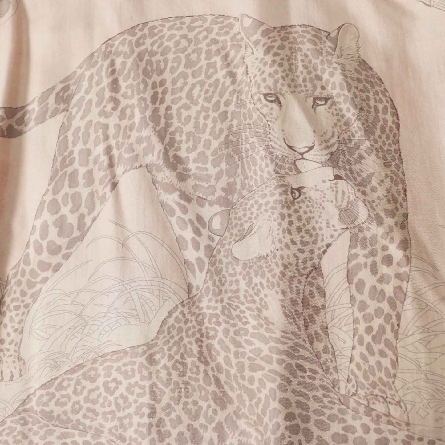 HERMES one piece Main: 100% silk, Main: 100% alpaca pink JUNGLE LOVE Women 36 Used