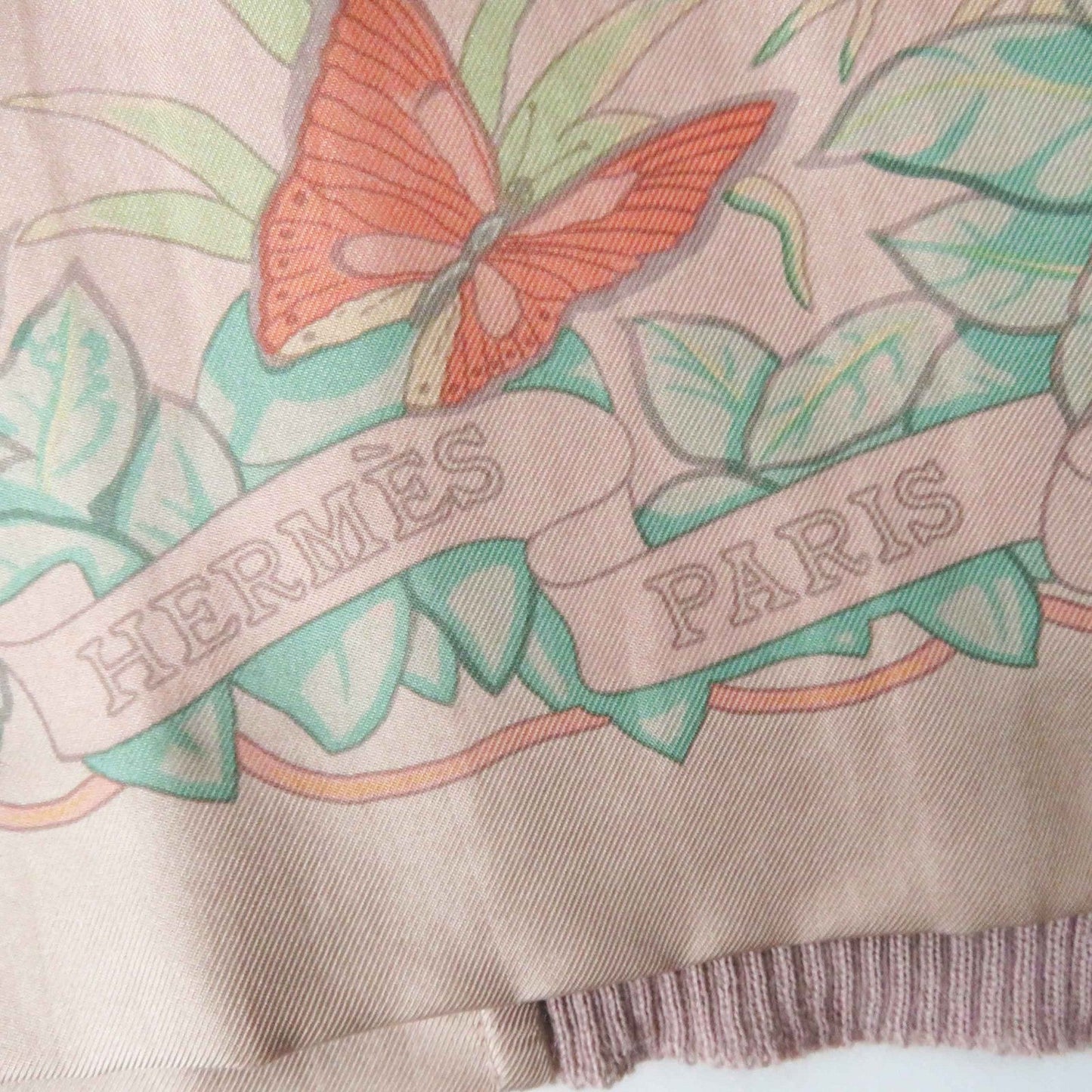 HERMES one piece Main: 100% silk, Main: 100% alpaca pink JUNGLE LOVE Women 36 Used