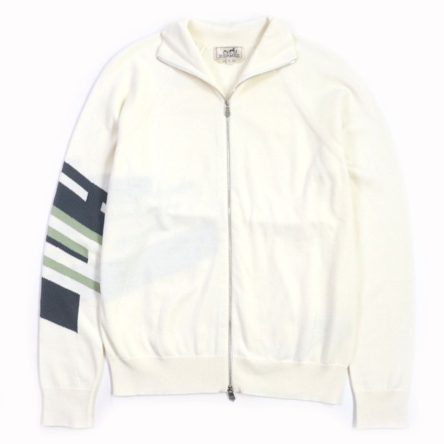 HERMES cardigan cotton Ivory S
