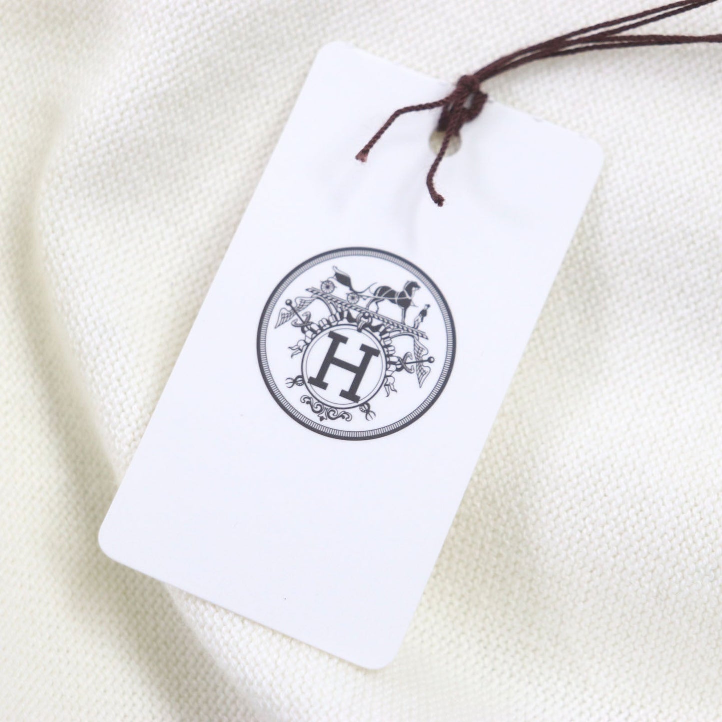 HERMES cardigan cotton Ivory S
