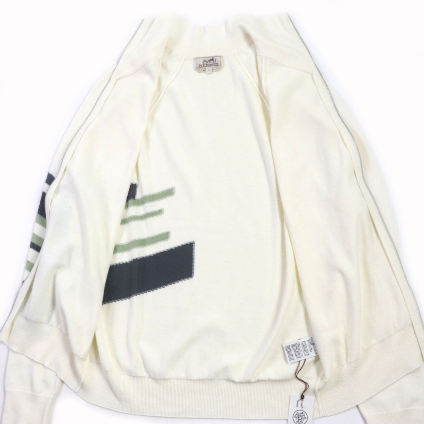 HERMES cardigan cotton Ivory S