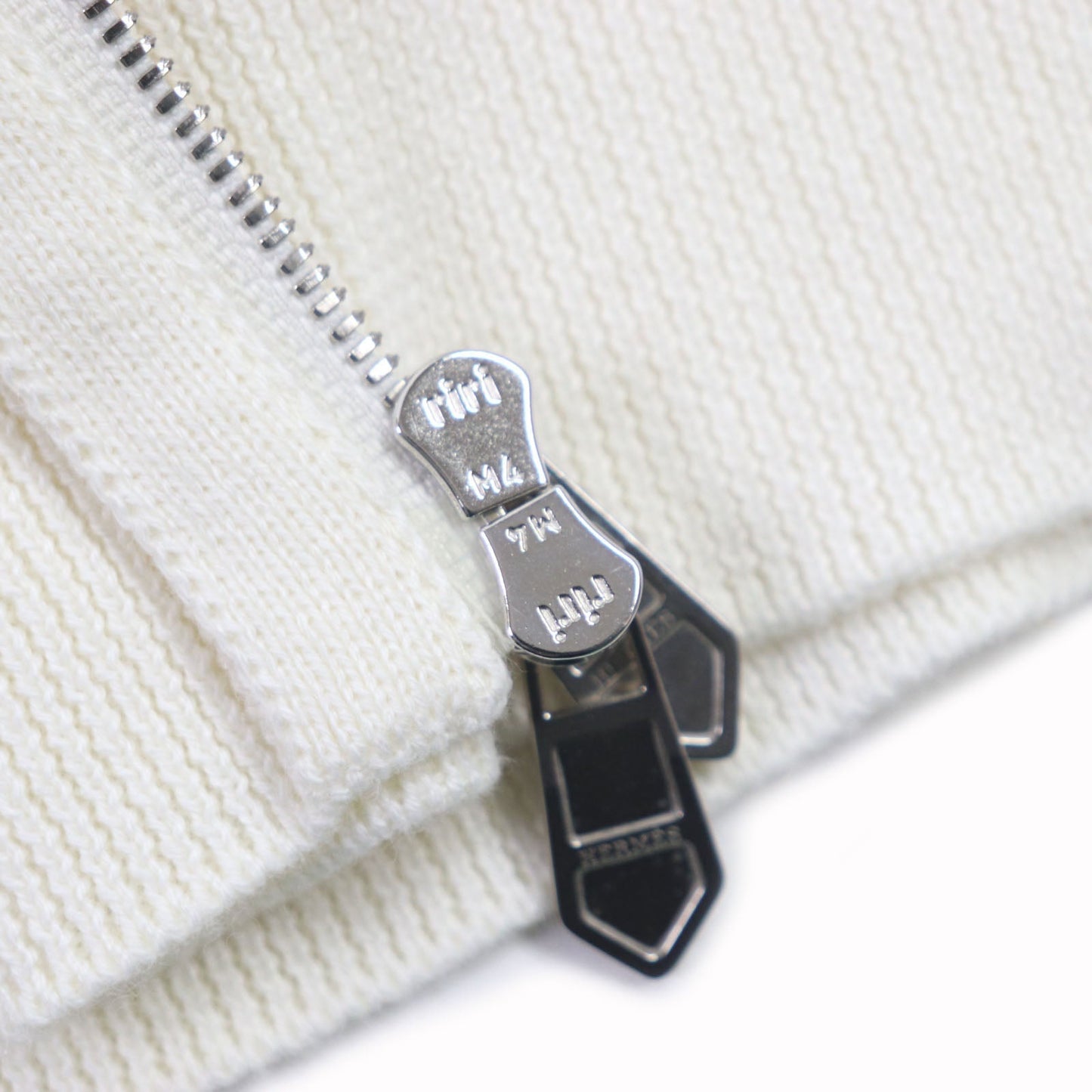 HERMES cardigan cotton Ivory S