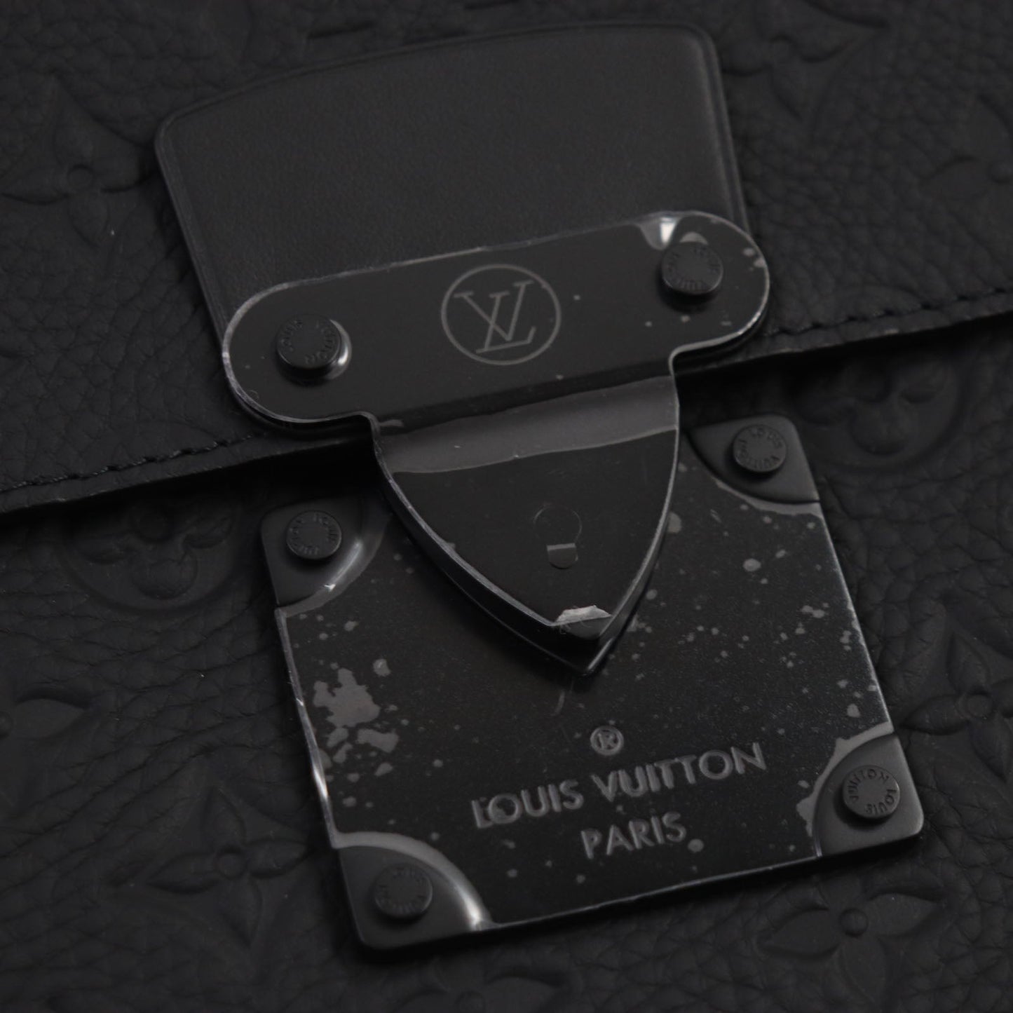 LOUIS VUITTON Briefcase M20835 Taurillon Clemence Leather black Monogram S lock briefcase
