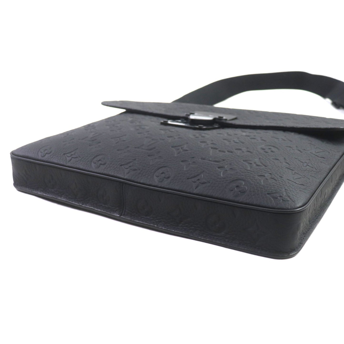 LOUIS VUITTON Briefcase M20835 Taurillon Clemence Leather black Monogram S lock briefcase
