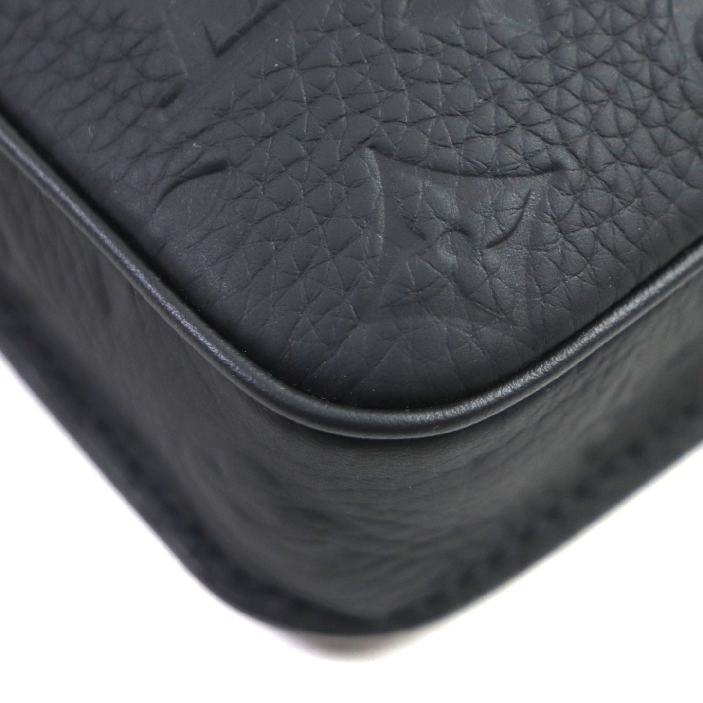 LOUIS VUITTON Briefcase M20835 Taurillon Clemence Leather black Monogram S lock briefcase