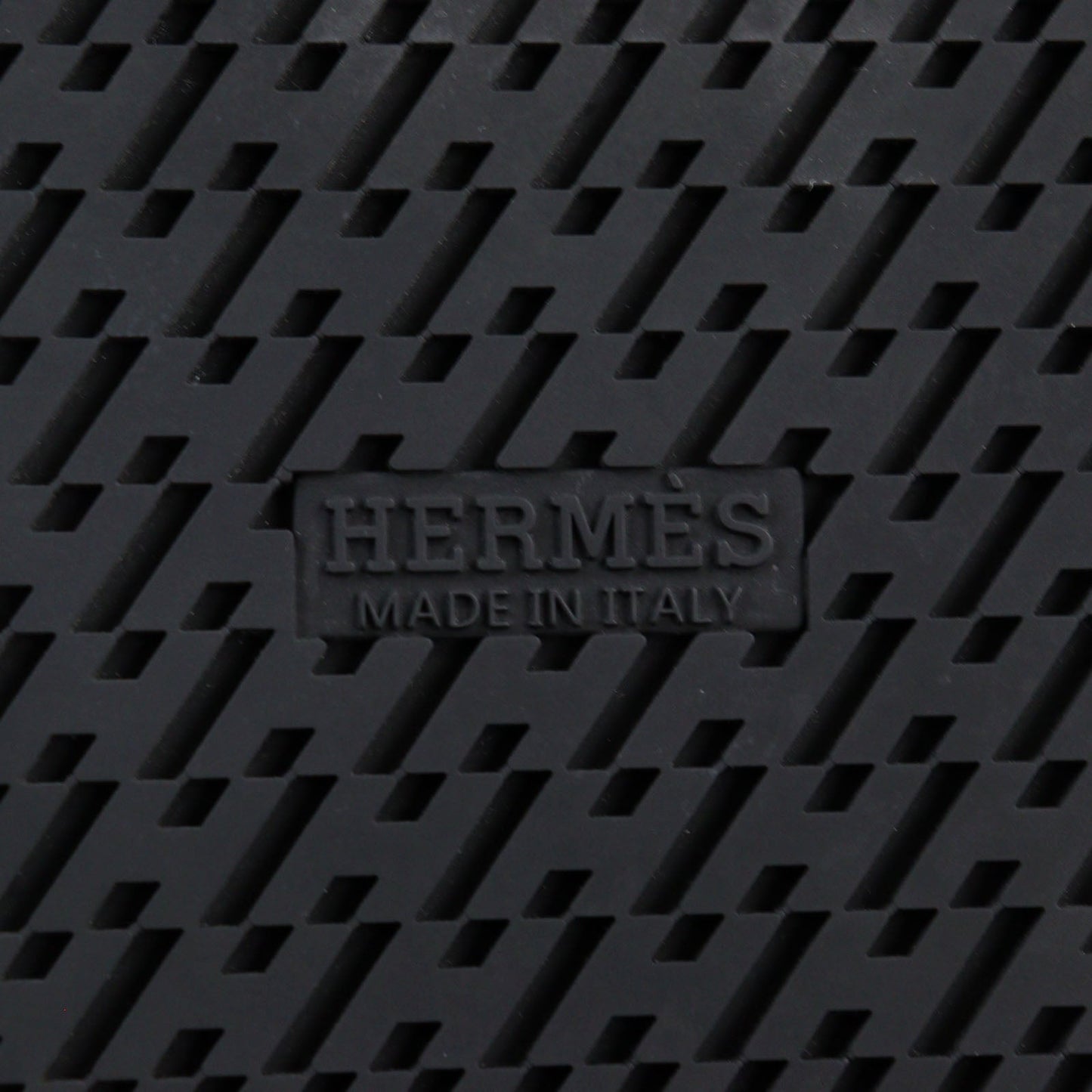 HERMES Sandals Epsom black Jackson 44