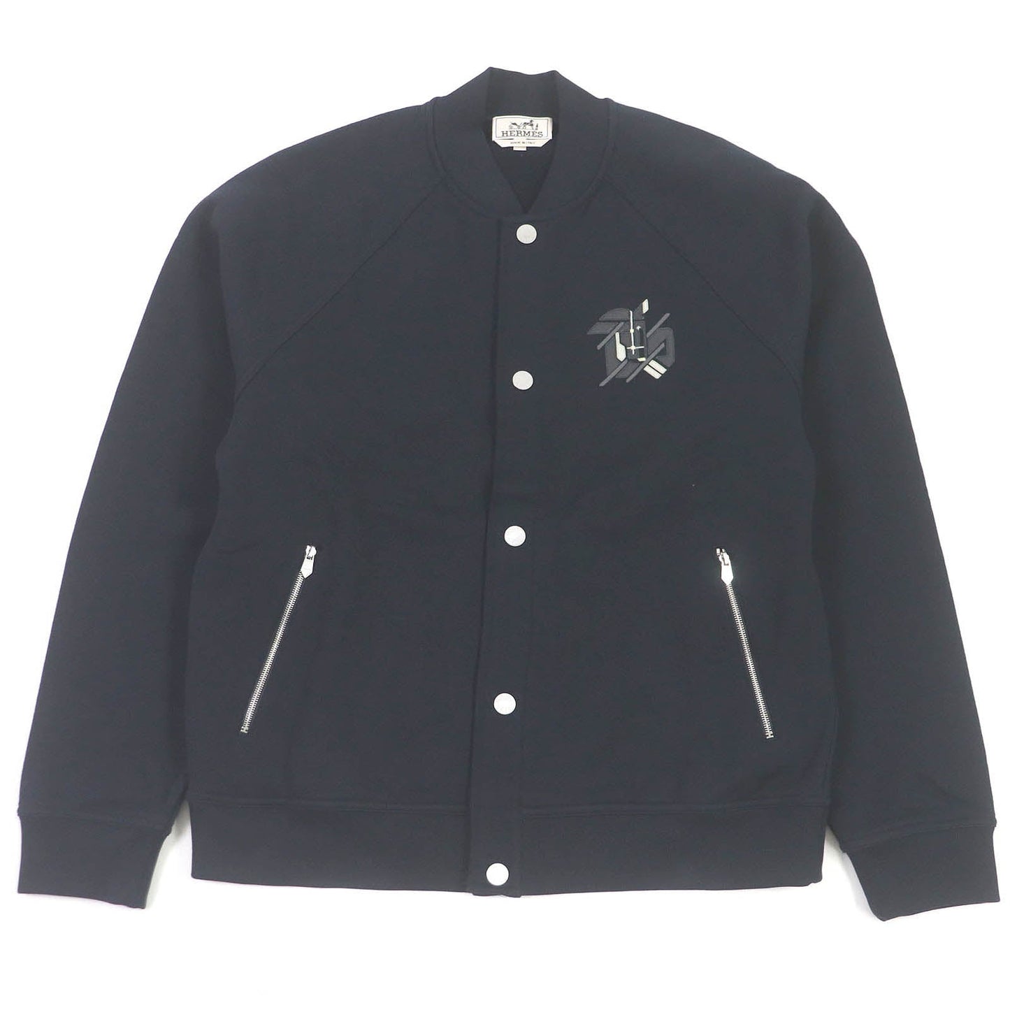 HERMES Stajan cotton Navy Choux veau asymmetry M
