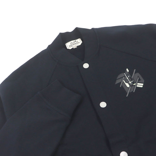 HERMES Stajan cotton Navy Choux veau asymmetry M