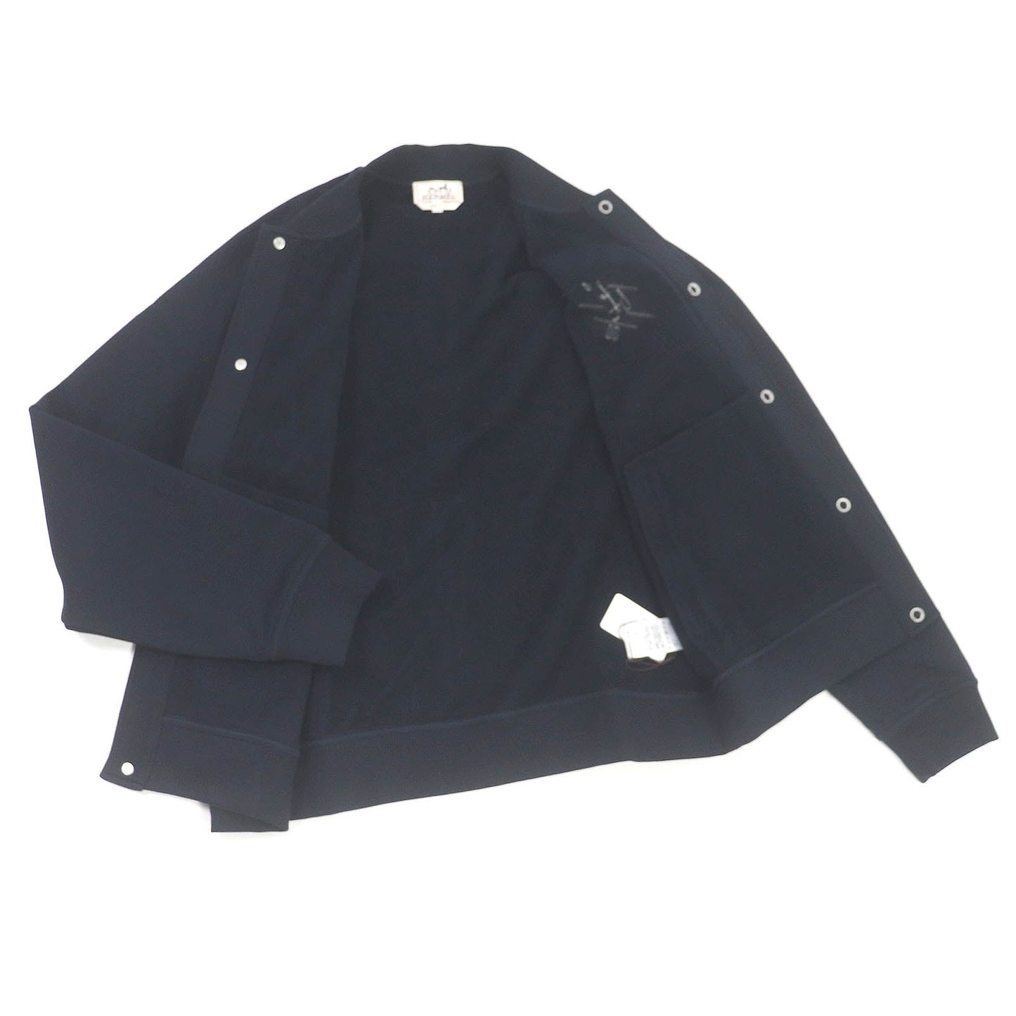 HERMES Stajan cotton Navy Choux veau asymmetry M