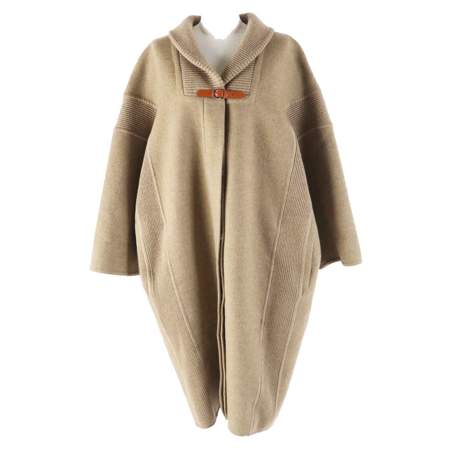 HERMES coat cashmere beige 38