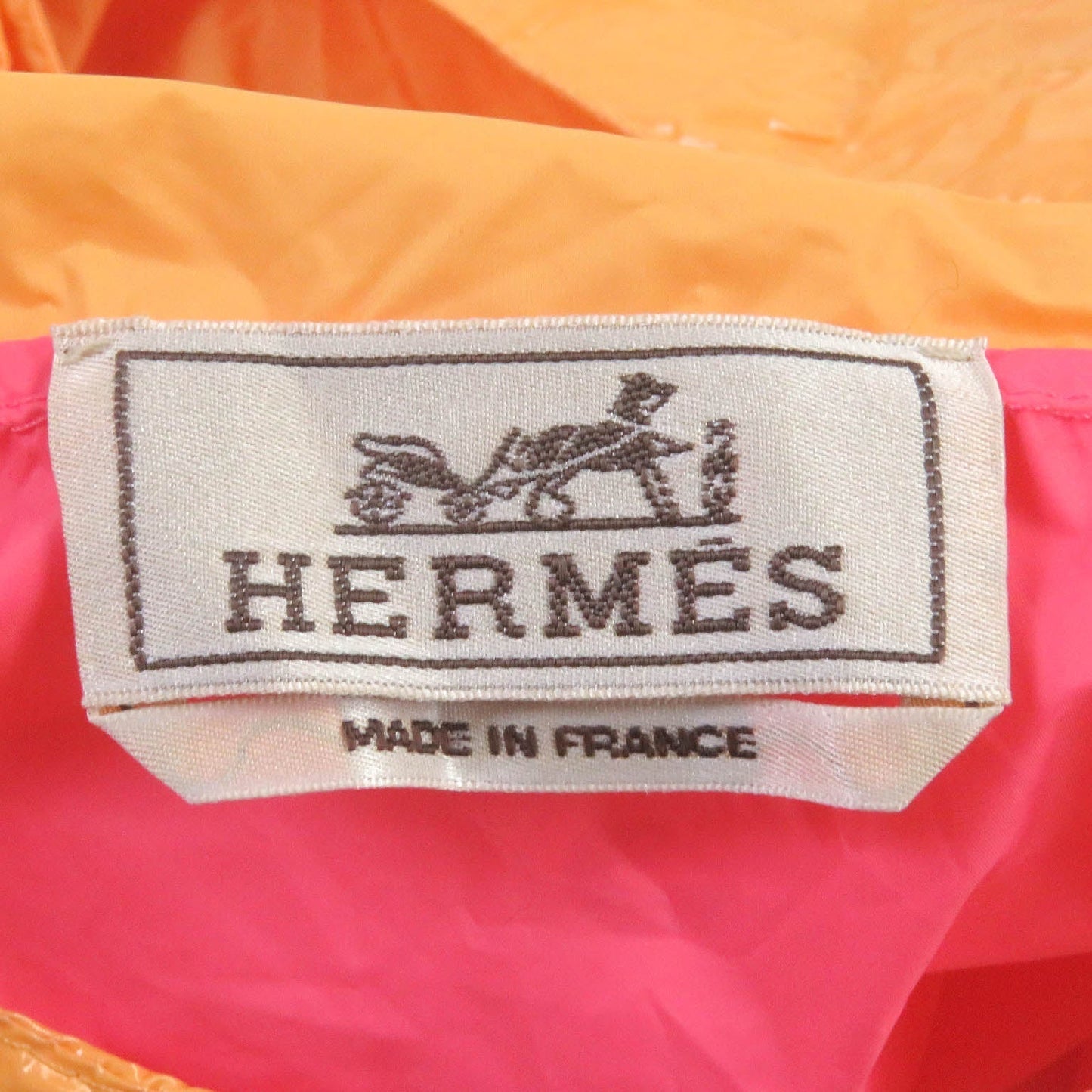 HERMES Hoodie Nylon Pink orange 46
