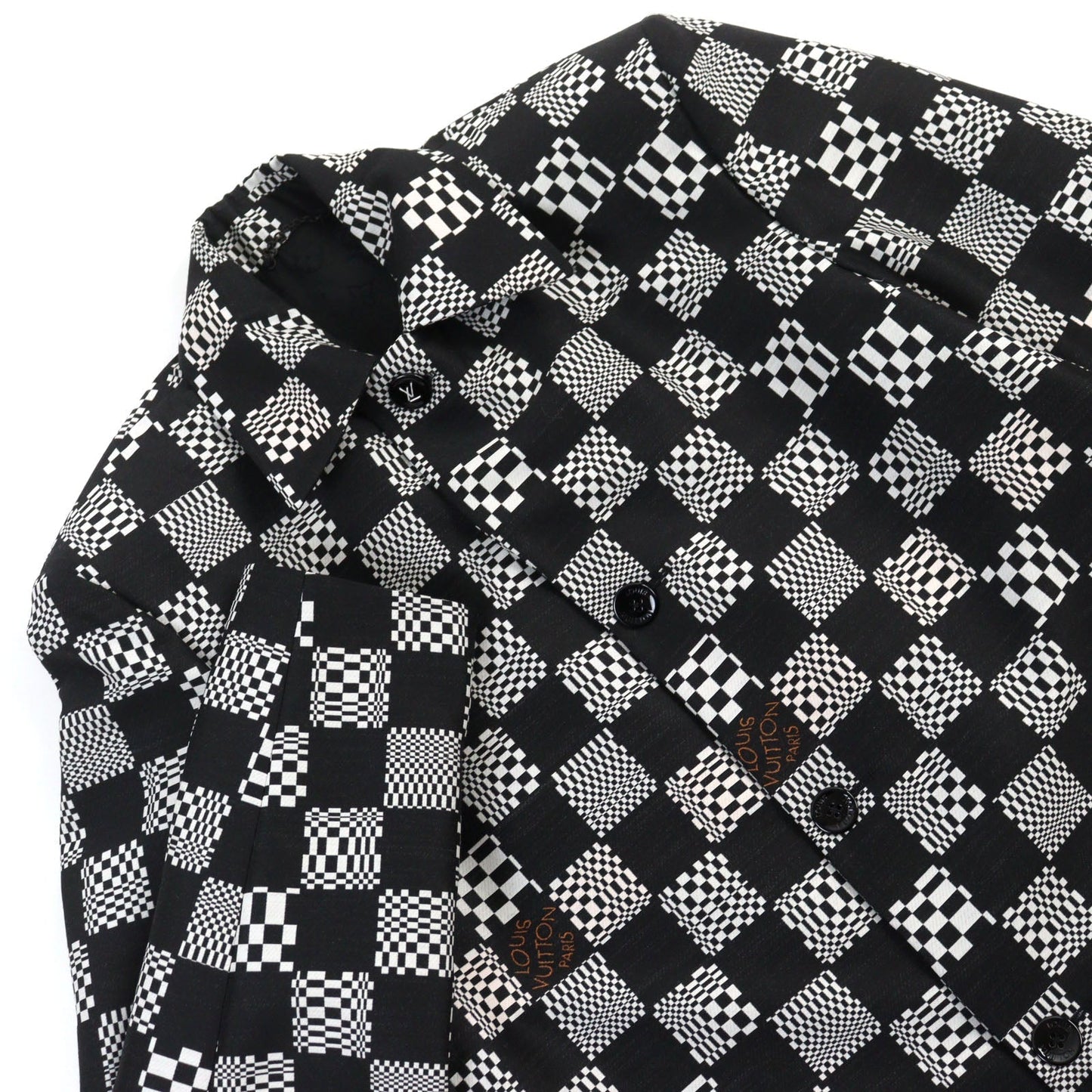 LOUIS VUITTON coat HKC71W wool Black White 52
