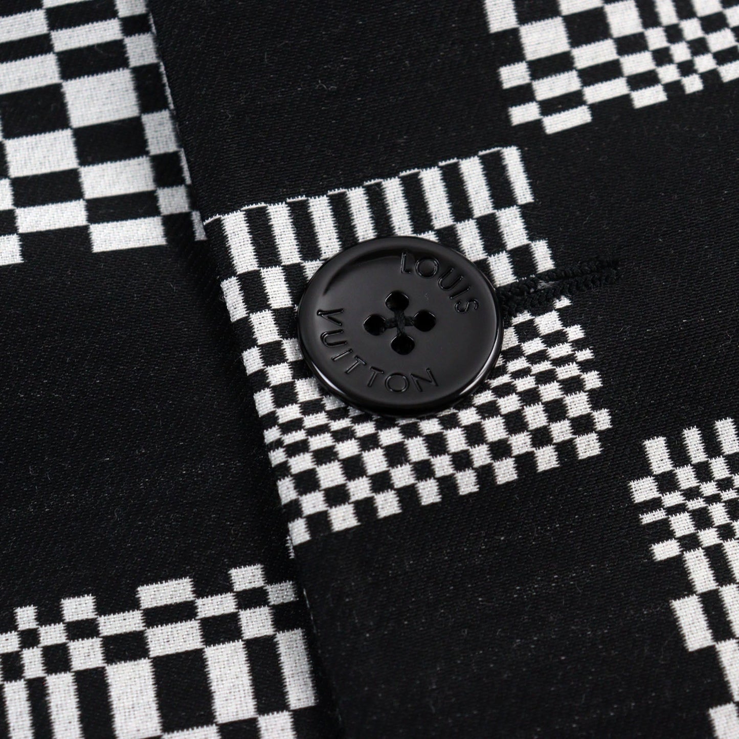 LOUIS VUITTON coat HKC71W wool Black White 52