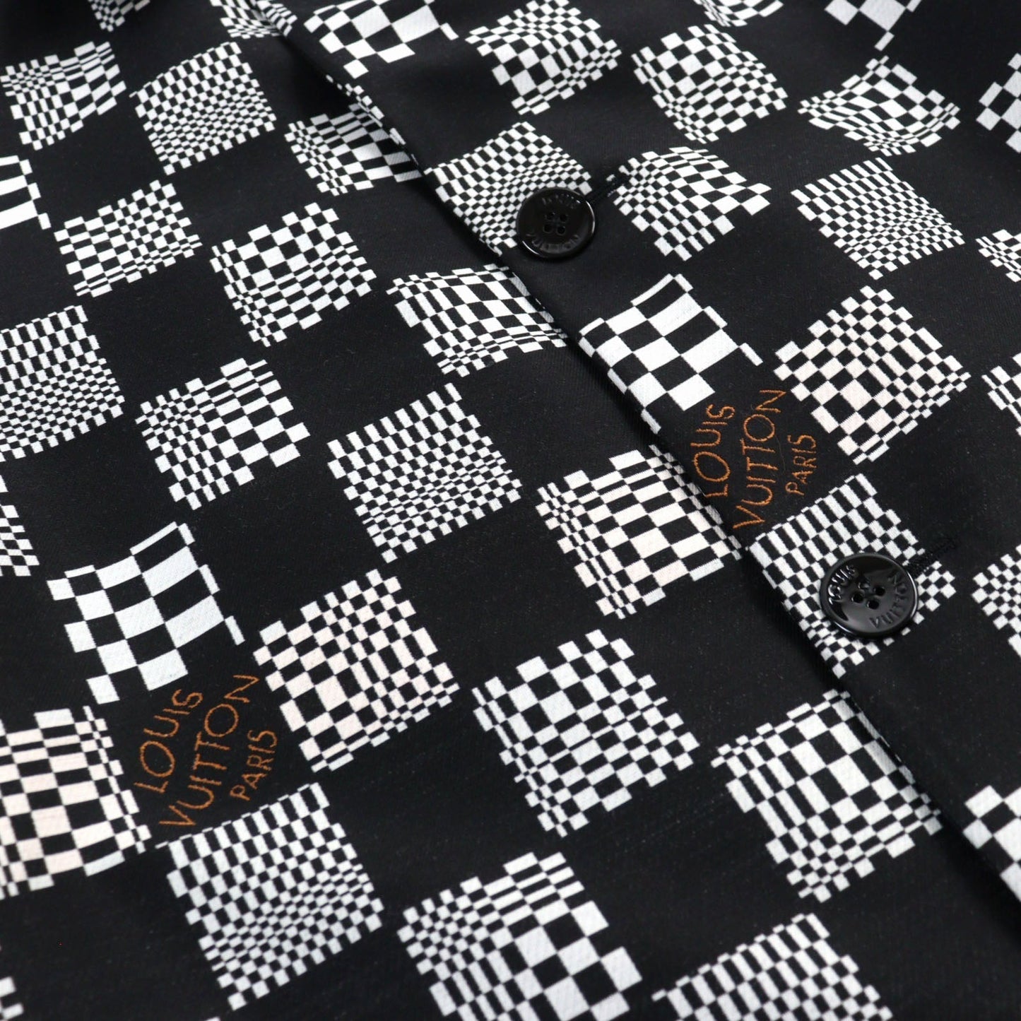 LOUIS VUITTON coat HKC71W wool Black White 52